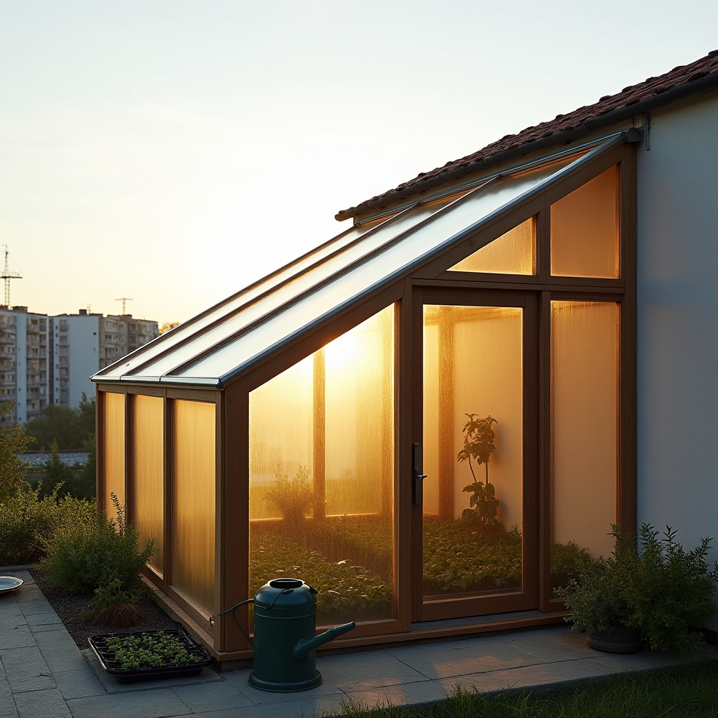 Rooftop lean-to greenhouse structure tested as an alternative placement